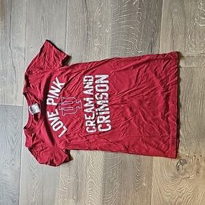 Love Pink IU. Indiana University. Cream And crimson.Small. Pink Vitoria's Secret